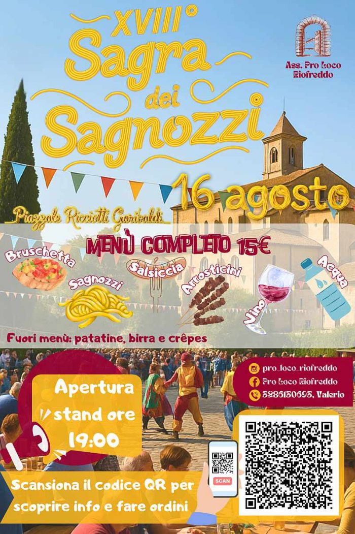 16 agosto sagra dei Sagnozzi a Riofreddo