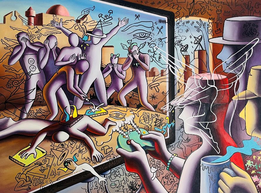 “From pop to eternity: a Roma la grande antologica di Mark Kostabi alla Vaccheria