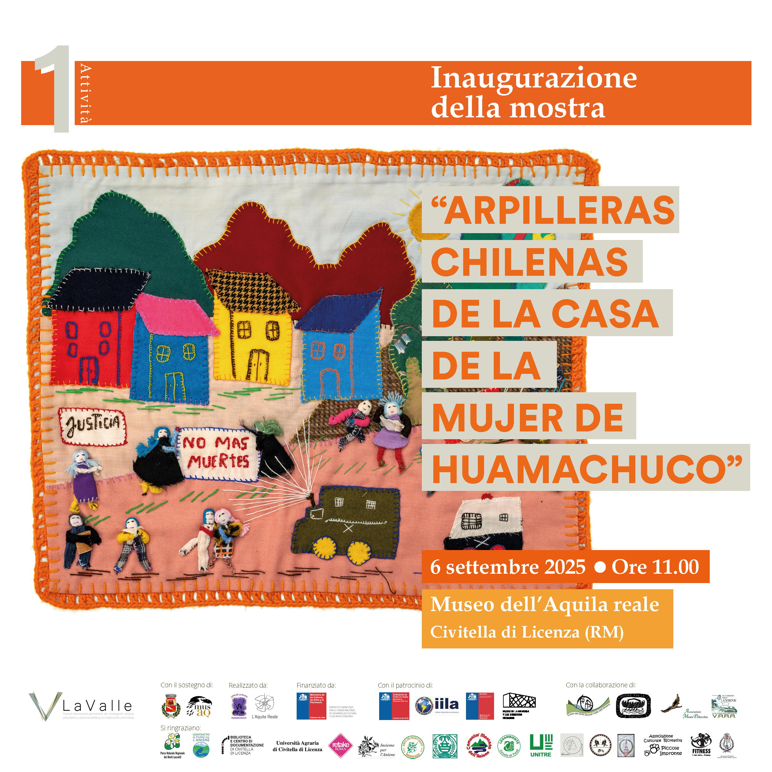 Le Arpilleras Cilene Raccontano la Resistenza Femminile: una Mostra al Museo dell’Aquila Reale di Licenza