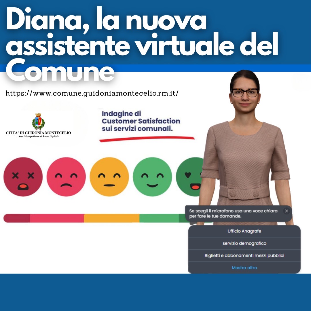 Guidonia Montecelio, arriva “Diana”: la nuova assistente virtuale del Comune