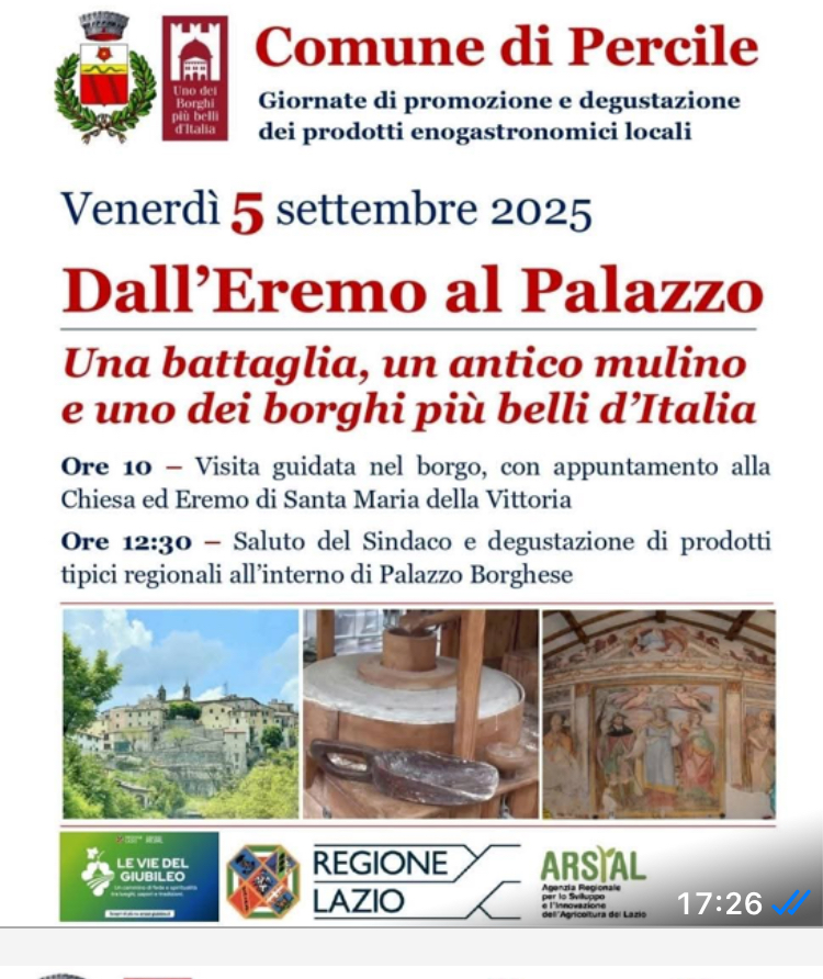 Percile, il 5 settembre l’evento “Dall’Eremo al Palazzo” tra storia e sapori