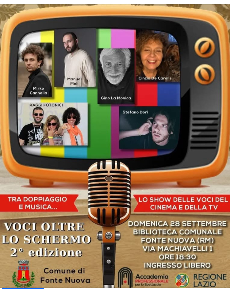Fonte Nuova: “Voci oltre lo schermo”, torna lo show delle voci del cinema e della TV