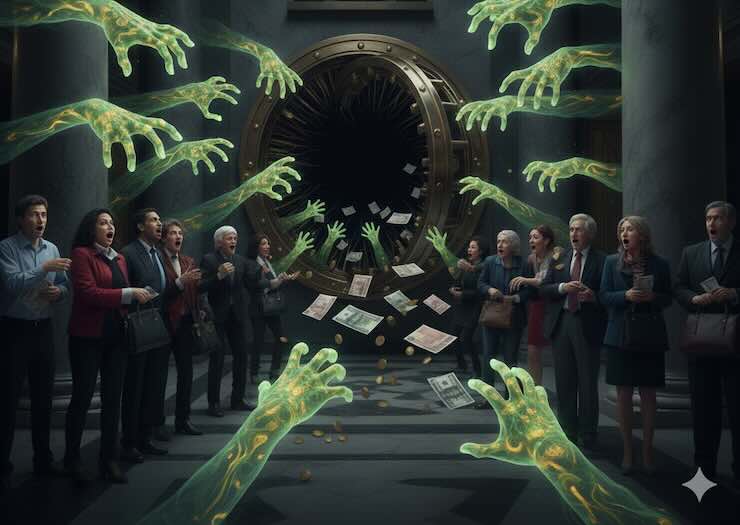 Banca che prende soldi (Ai)