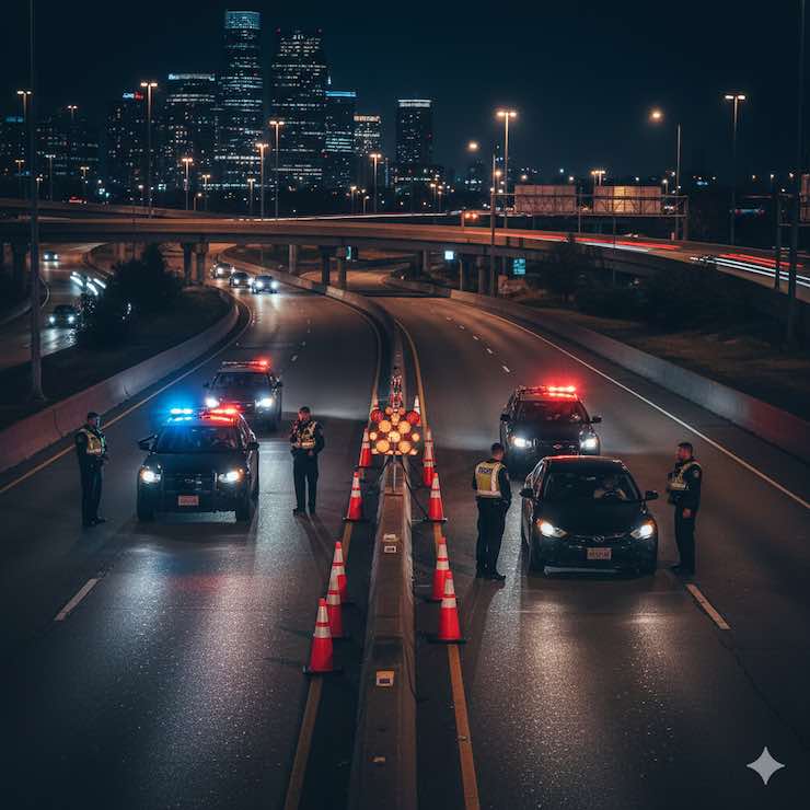 Posto di blocco autostrada